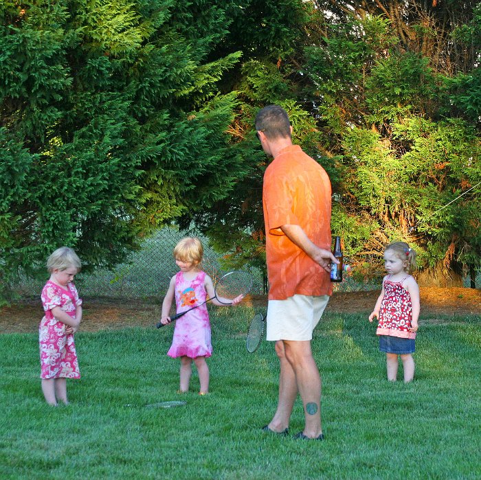 Playing Badminton